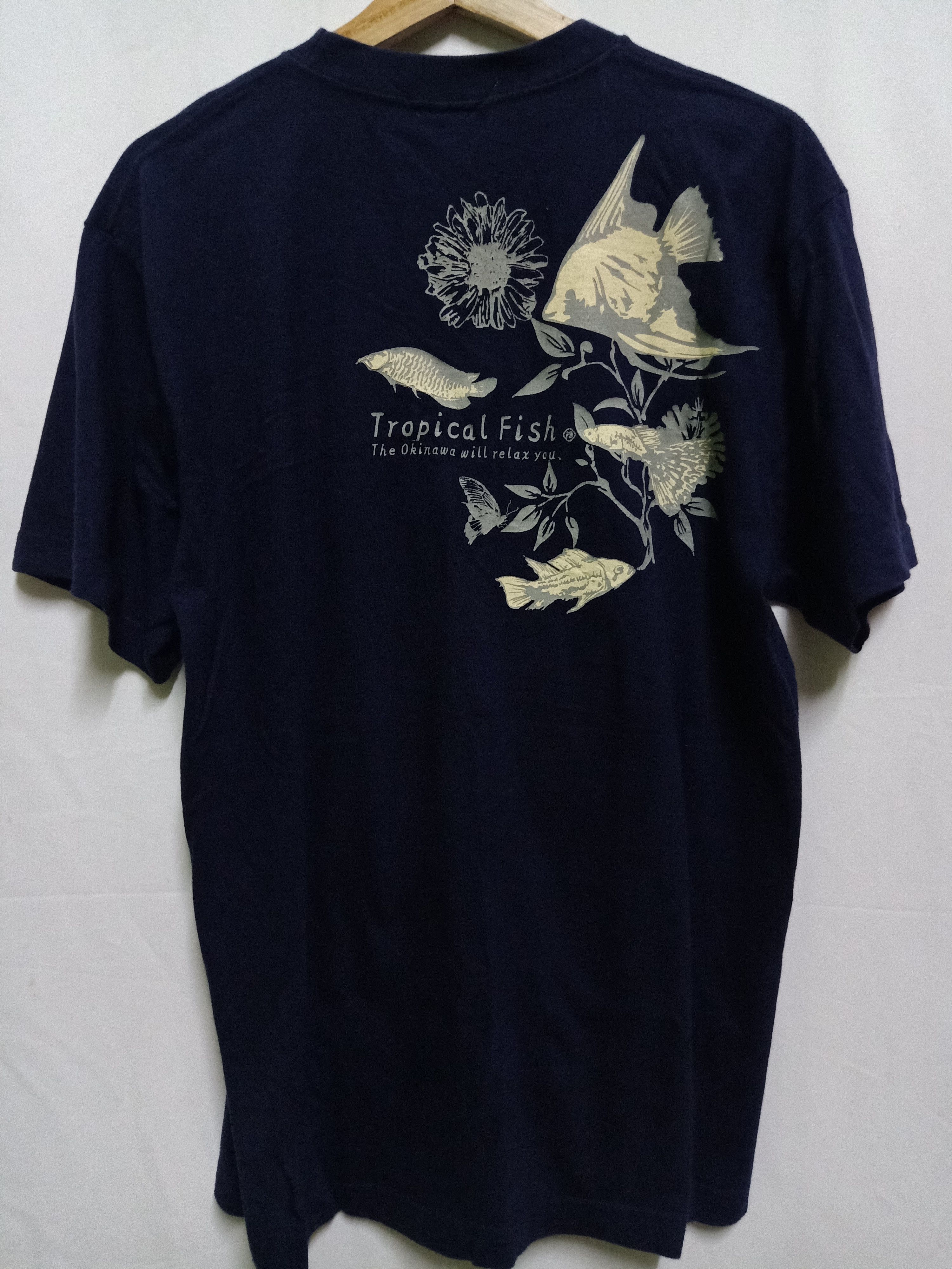 Vintage Tropical Fish The Okinawa Will Relax You Back Hit Tee Hoodie, Sweatshirt | PodArtWear.com