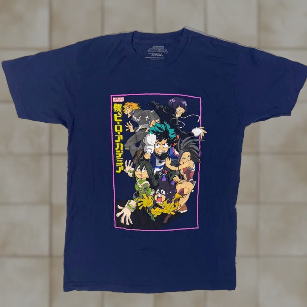 Vintage My Hero Academia Tshirt Blue Anime Class 1a Izuku Midoriya Deku Tsuyu Asui M Hoodie, Sweatshirt | PodArtWear.com