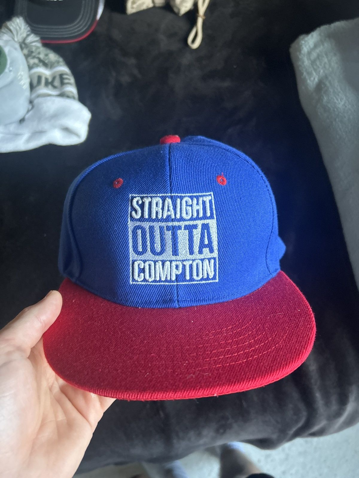 Vintage Nwa Straight Outta Compton Snapback Hat Blue Red T-Shirts, Hoodie, Sweatshirt | PodArtWear.com