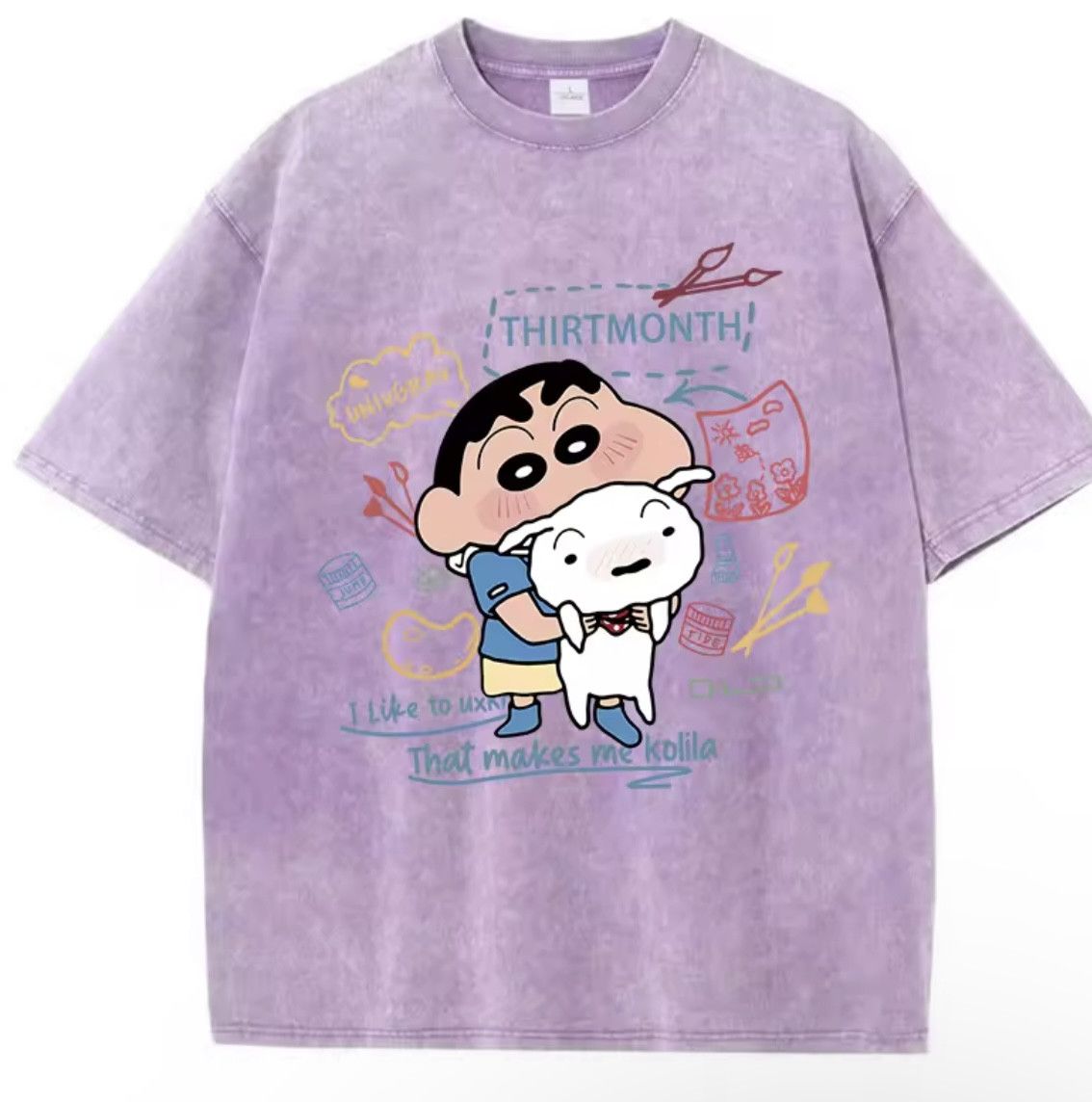 Vintage Crayon Shin Chan Anime Washed T-Shirts, Hoodie, Sweatshirt