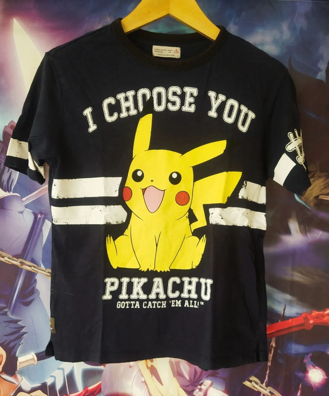 X Zara Pokemon X Zara Pikachu Big Print Anime Tees Hoodie, Sweatshirt | PodArtWear.com