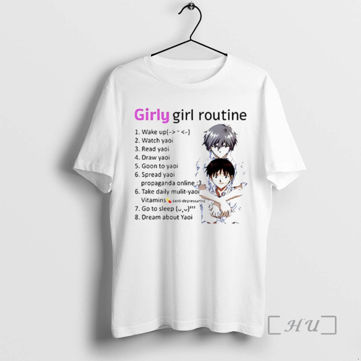 Yaoi Girly Girl Routine Anime T-Shirts, Hoodie, Sweatshirt | PodArtWear.com