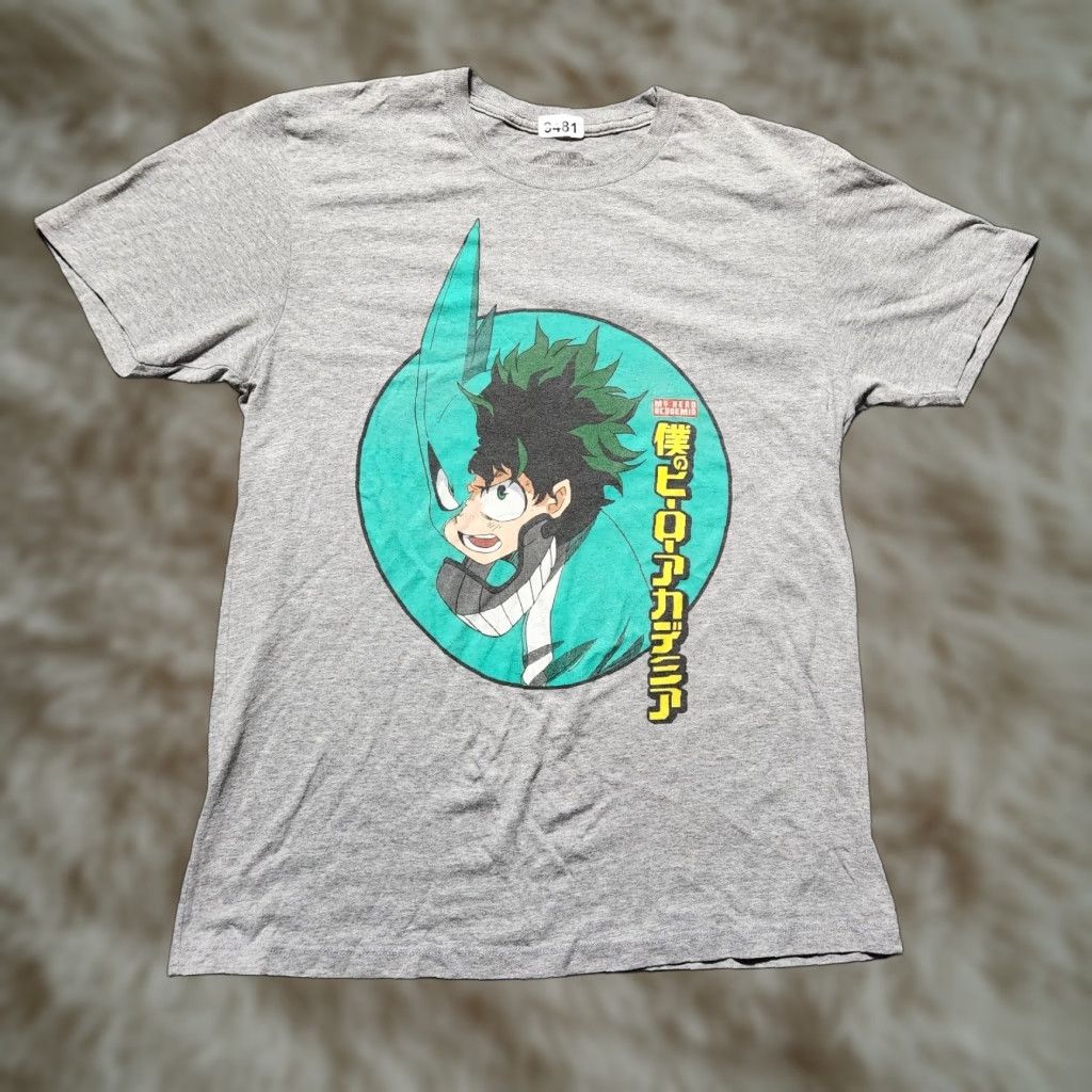 Vintage My Hero Academia T Shirt Mens M Gray Deku Anime Short Sleeve Crew Neck Cotton Hoodie, Sweatshirt | PodArtWear.com