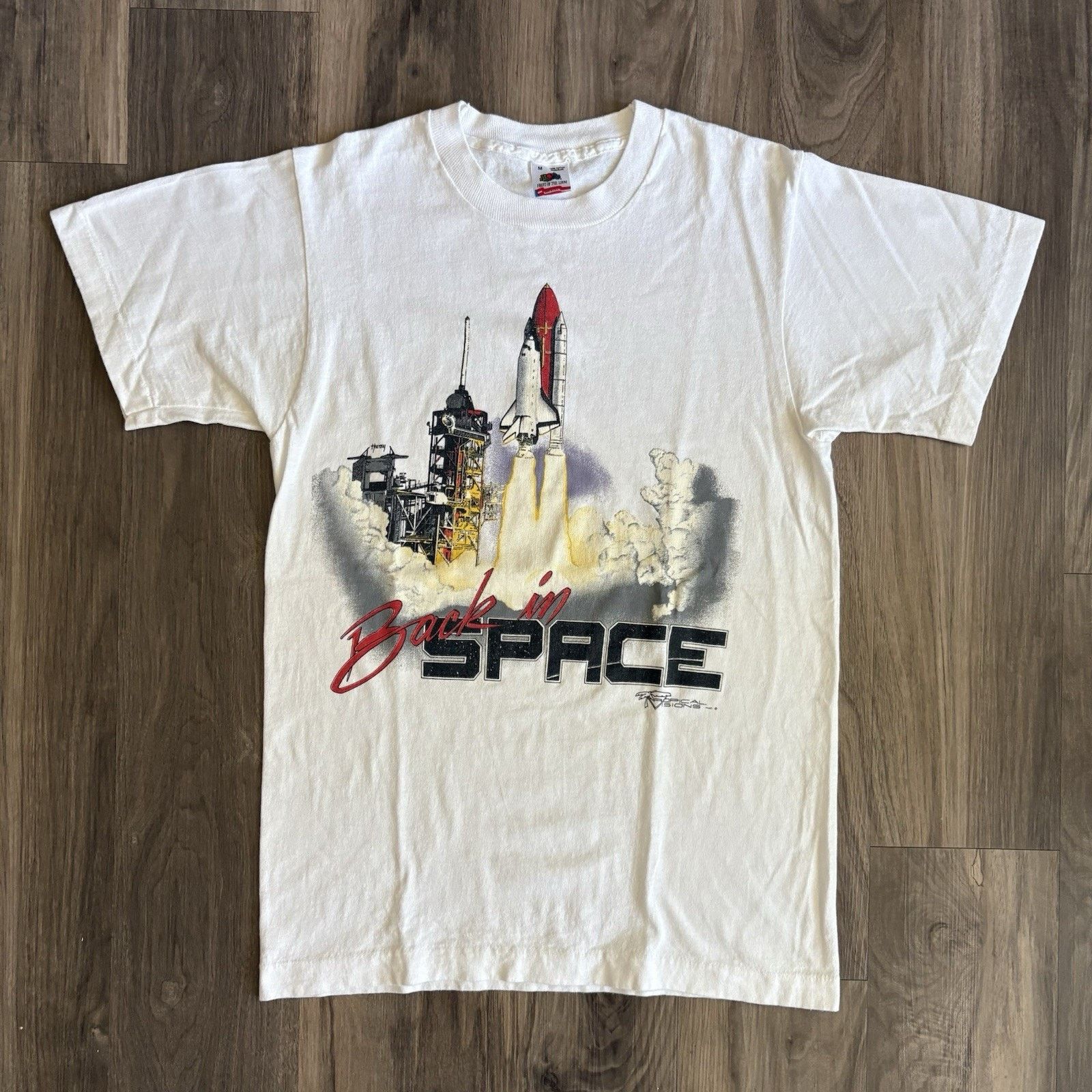 Vintage Nasa Space T Shirt Size M Back In Space Shuttle Hoodie, Sweatshirt | PodArtWear.com