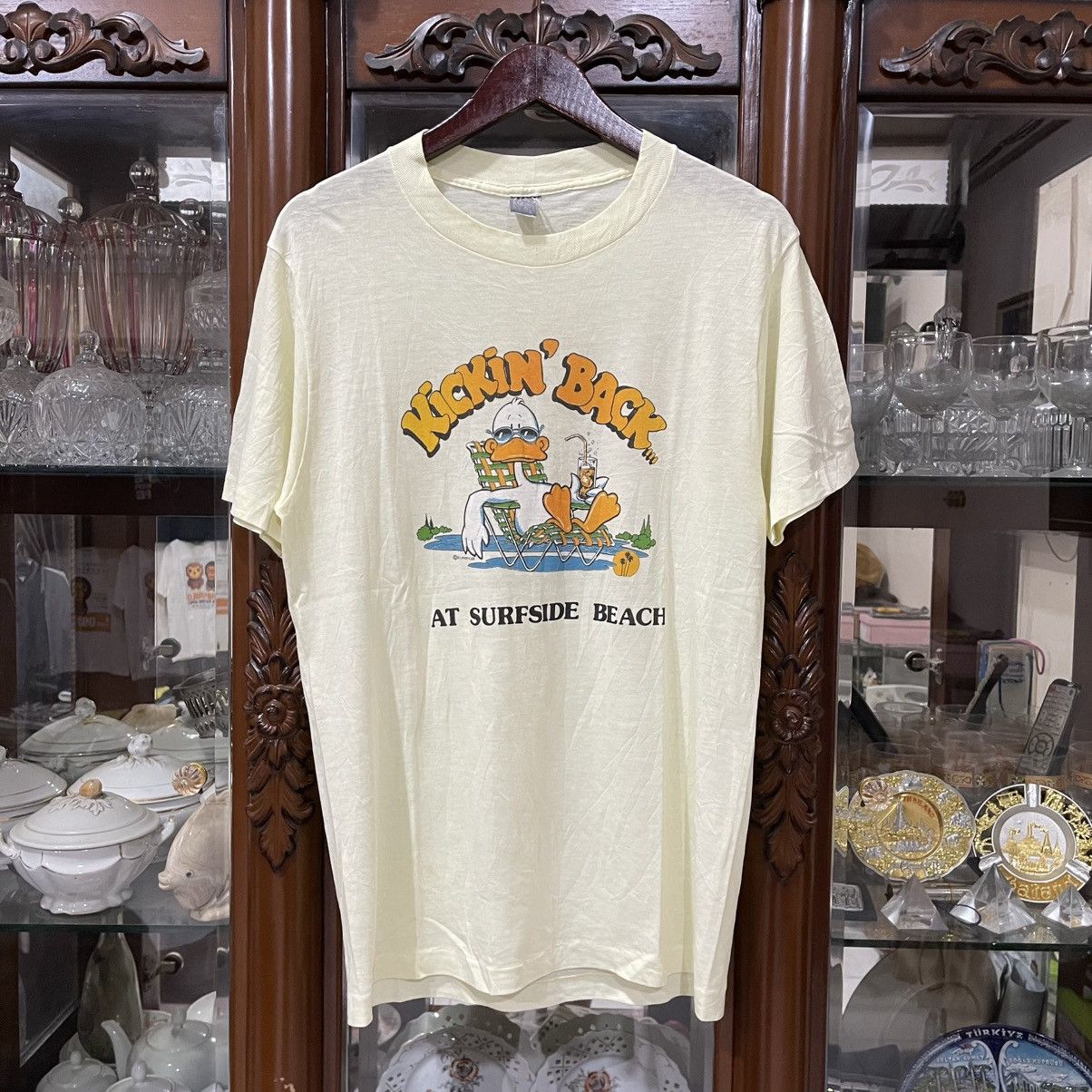 Vintage Rare 80s Kickin Back At Surfside Beach Tee Hoodie, Sweatshirt | PodArtWear.com